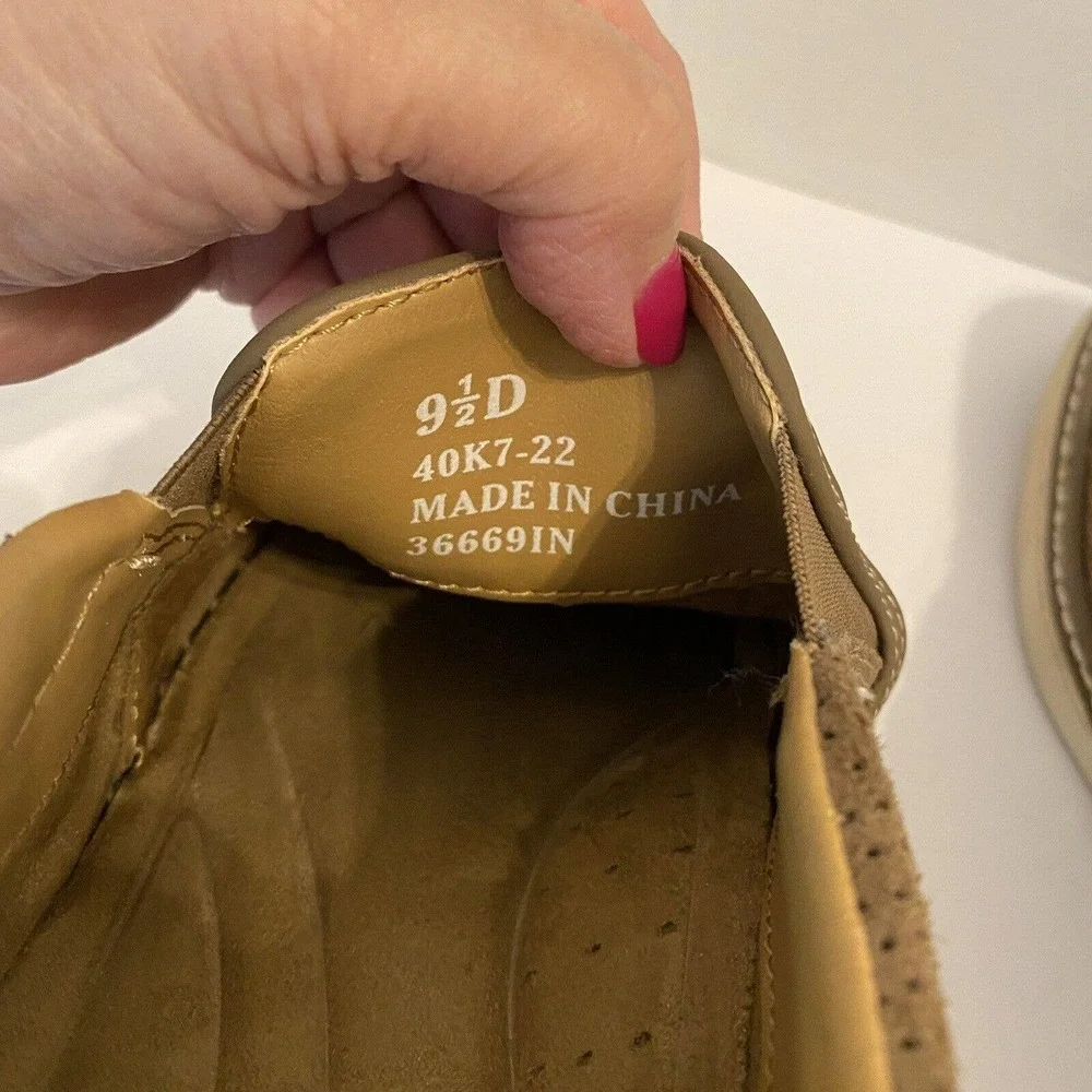 Joseph Abboud Mens Loafers Perforated Brown Suede Slip On Shoes - Picture 6 of 8